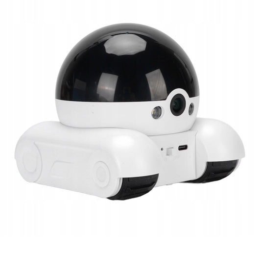 Robot cameră mobil pe șenile care urmărește animalul prin casă