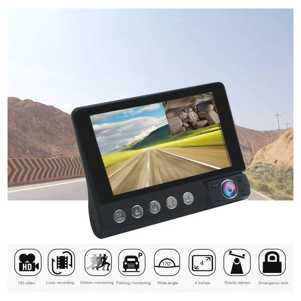 Camera Auto cu Oglinda Retrovizoare 3-in-1 – Ecran 4 inch — Control și Siguranță Zi de Zi
