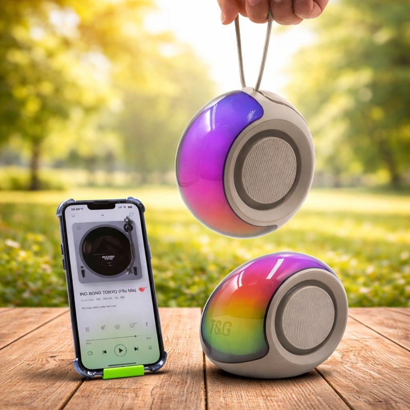 Boxa Bluetooth Portabila cu LED RGB OKOP KP-583 – 10W — Utilitate Smart Zi de Zi
