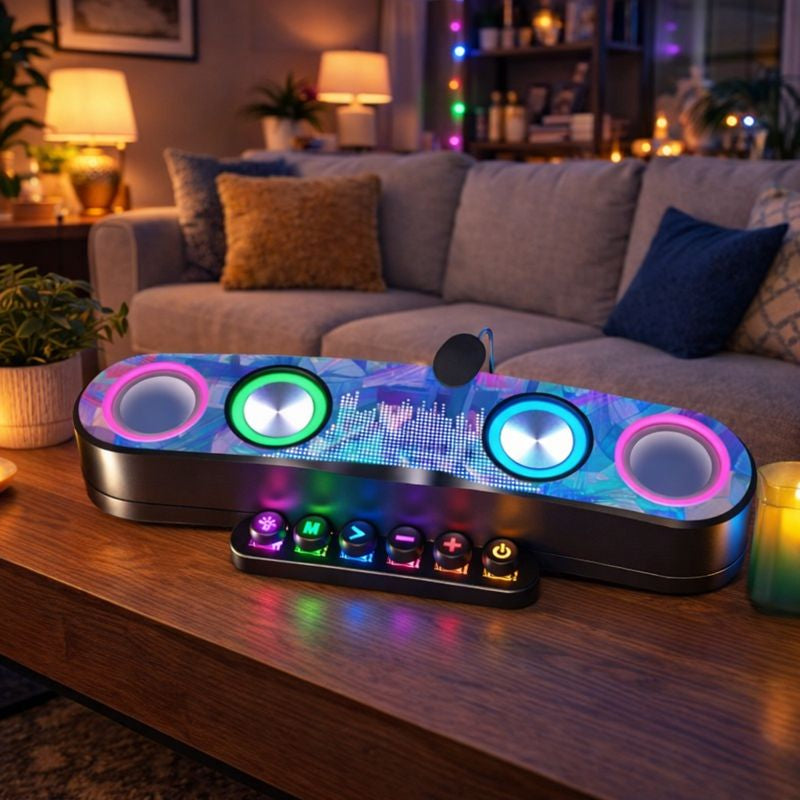Boxa Bluetooth gaming Q YX800 cu LED RGB — Utilitate Smart Zi de Zi