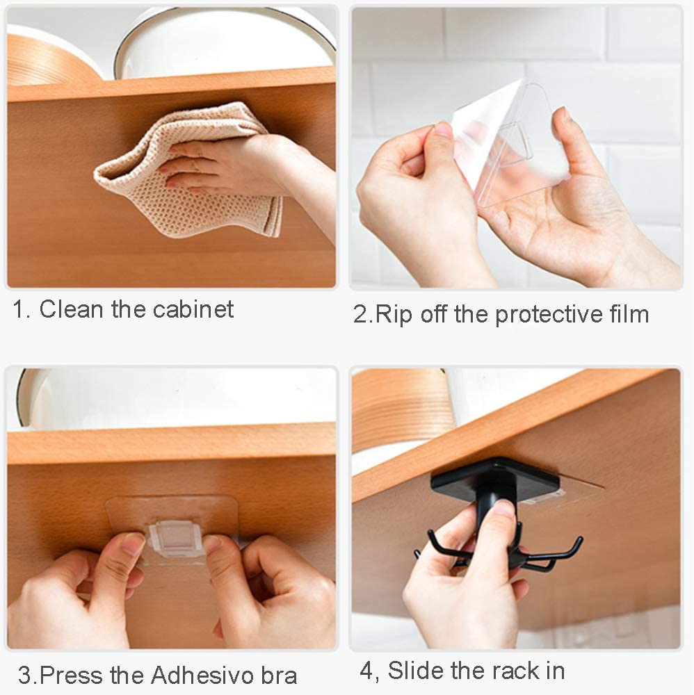 Set 3 x Carlig organizator ustensile bucatarie — Mai Mult Confort în Bucătărie