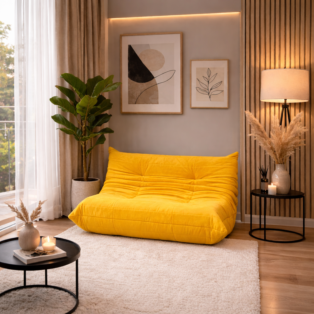 Canapea Modulară Tip Lounge din Catifea Premium, 130x100x70 cm, A-151-2