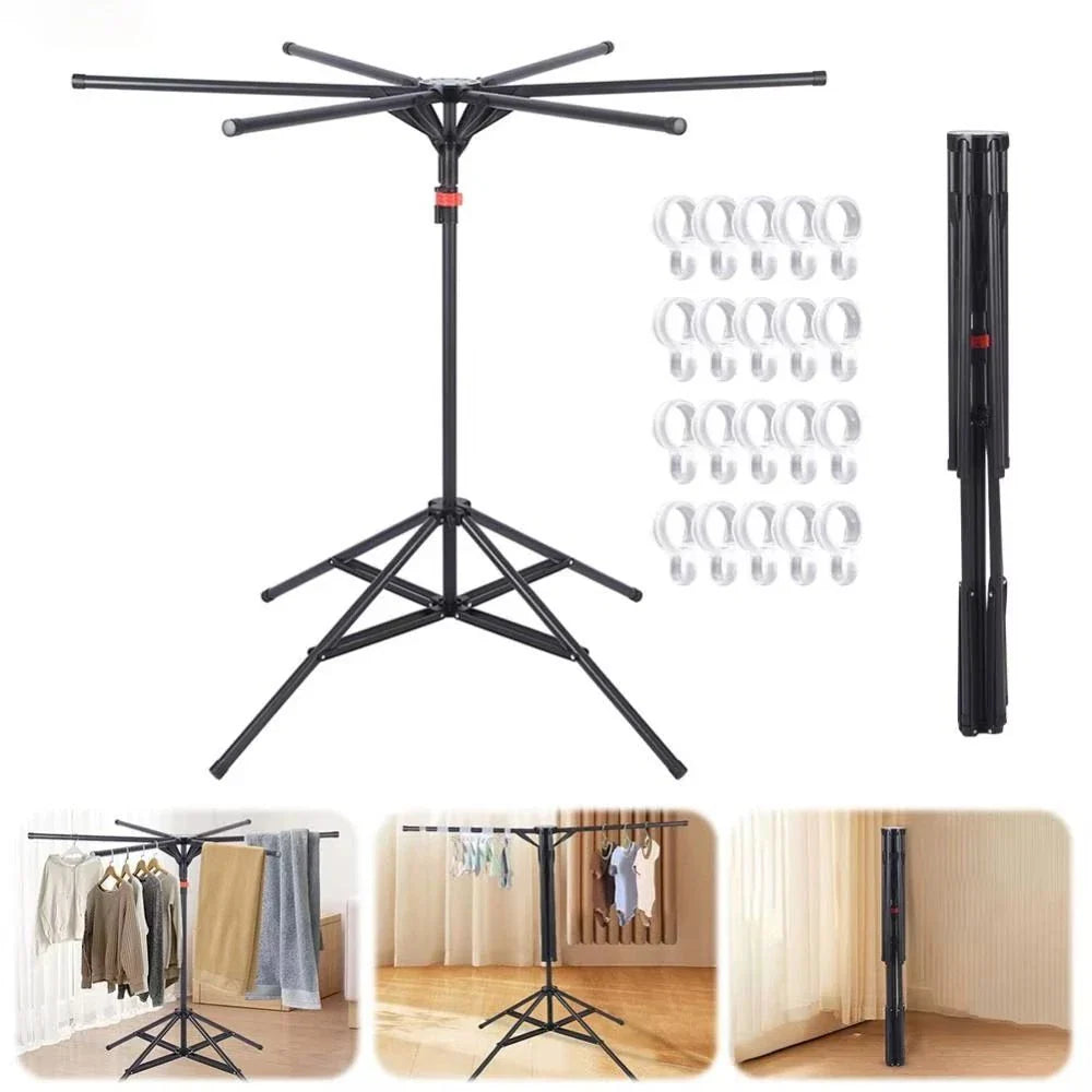 Uscator de rufe pliabil tip trepied 150 cm — Confort Practic Pentru Casa Ta