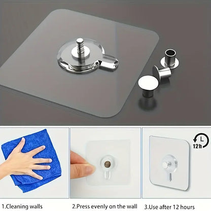 Set 10 suporturi autoadezive pentru perete — Confort Practic Pentru Casa Ta