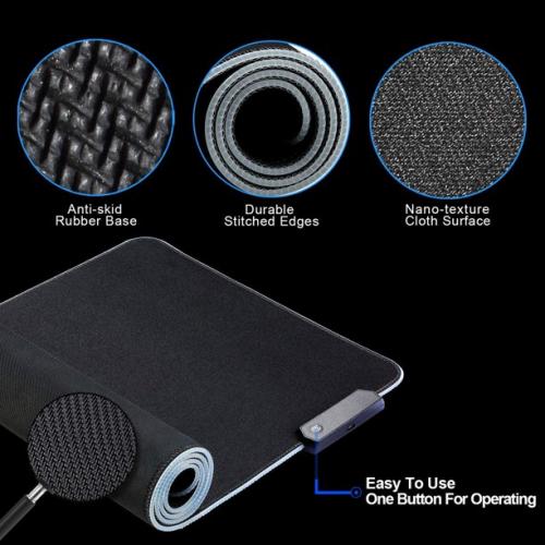 Mouse Pad gaming cu iluminare led RGB 80 x 30 — Utilitate Smart Zi de Zi