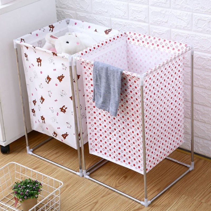 Cos pentru rufe metalic-textil 55 x 32 cm — Confort Practic Pentru Casa Ta