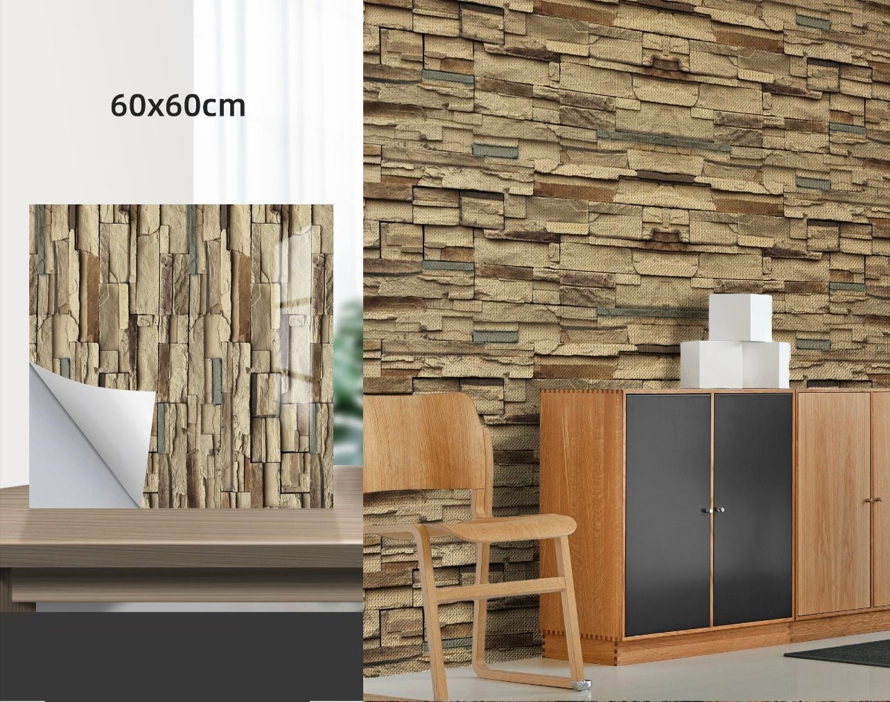 Set 10 x placi autoadezive pentru perete tip marmura — Confort Practic Pentru Casa Ta