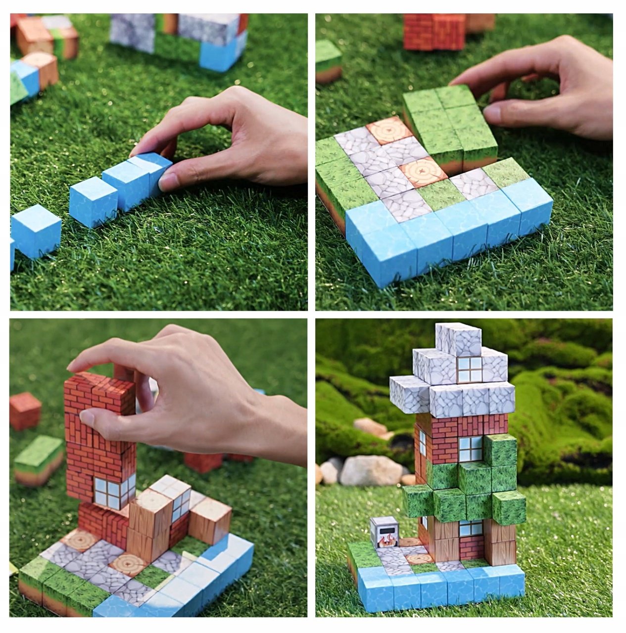 Blocuri magnetice de constructie 3D 2.5 cm — Util Pentru Familie și Copii