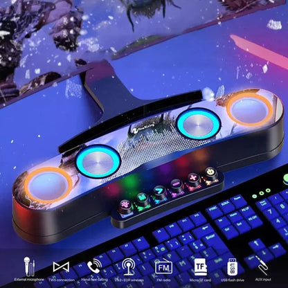 Boxa Bluetooth gaming Q YX800 cu LED RGB — Utilitate Smart Zi de Zi