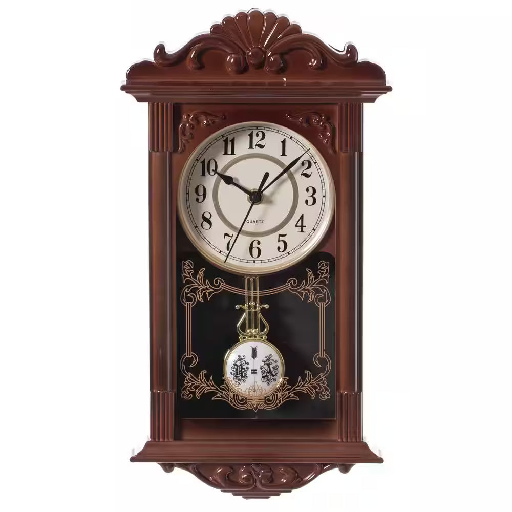 Ceas de perete vintage cu pendul 41 cm x 22 — Confort Practic Pentru Casa Ta