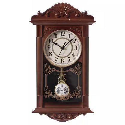 Ceas de perete vintage cu pendul 41 cm x 22 — Confort Practic Pentru Casa Ta
