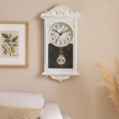 Ceas de perete vintage cu pendul 41 cm x 22 — Confort Practic Pentru Casa Ta
