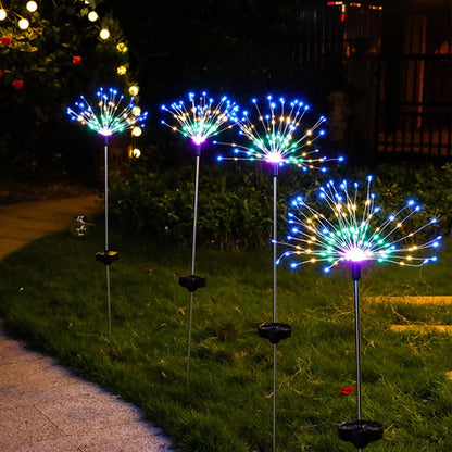 Set 2 Lampi solare artificii cu suport metalic 100 LED — Ambient Modern Pentru Acasă