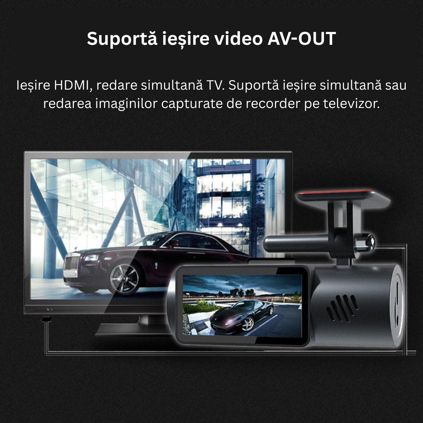 Camera auto DVR HD cu WiFi si conectare la telefon — Control și Siguranță Zi de Zi