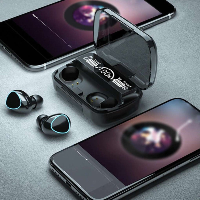 Casti wireless M10 Bluetooth 5.3 LED — Utilitate Smart Zi de Zi