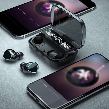 Casti wireless M10 Bluetooth 5.3 LED — Utilitate Smart Zi de Zi