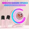 Boxă Portabilă cu Microfon Wireless Lumină LED și Sunet Dinamic — Utilitate Smart Zi de Zi