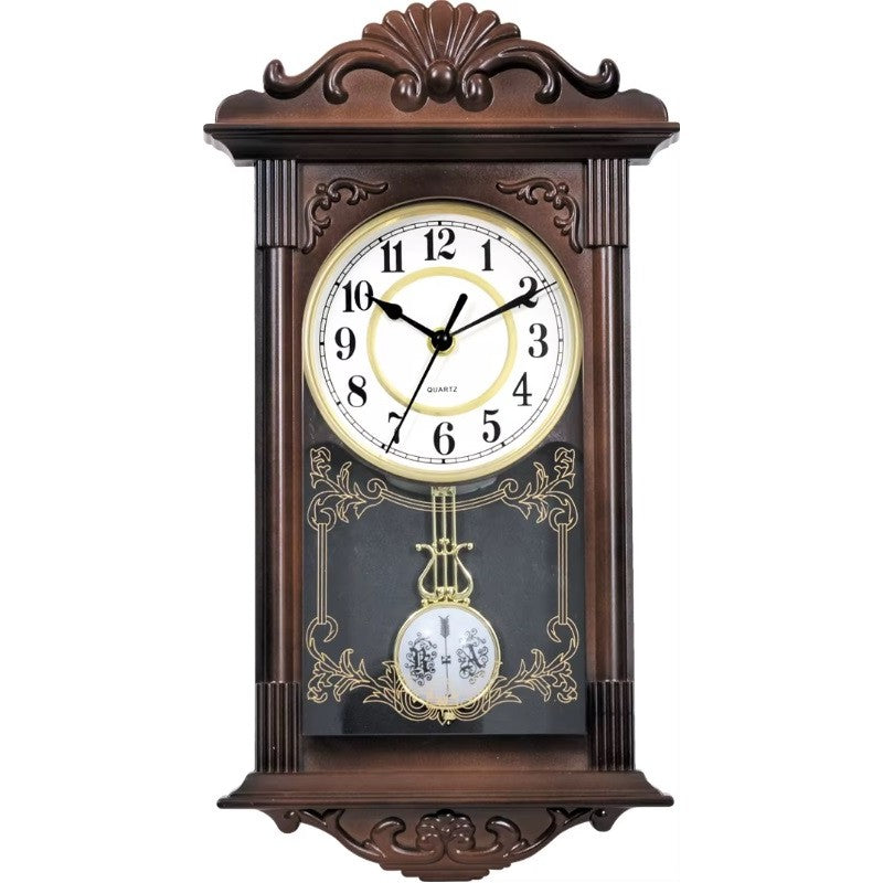 Ceas de perete vintage cu pendul 41 cm x 22 — Confort Practic Pentru Casa Ta