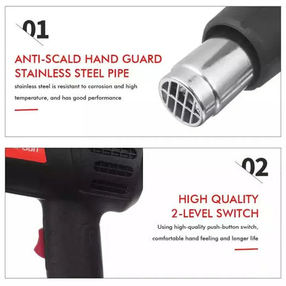 Suflanta aer cald tip pistol 2000W 2 viteze 230V 600 — Utilitate Smart Zi de Zi