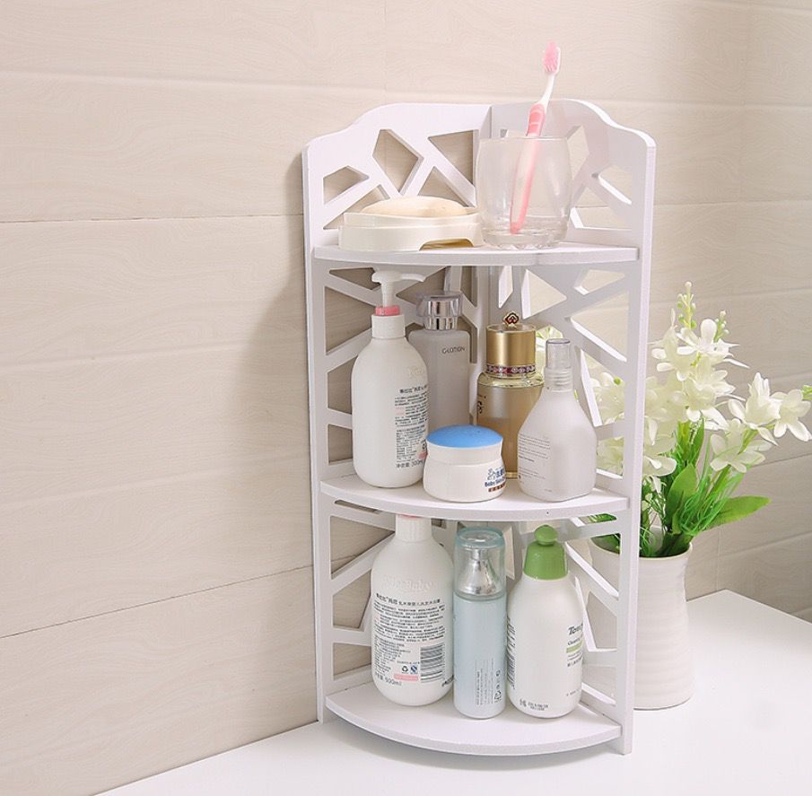 Etajera de colt decorativa cu 4 polite — Confort Practic Pentru Casa Ta