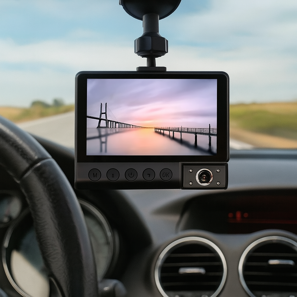 Camera Auto cu Oglinda Retrovizoare 3-in-1 – Ecran 4 inch — Control și Siguranță Zi de Zi