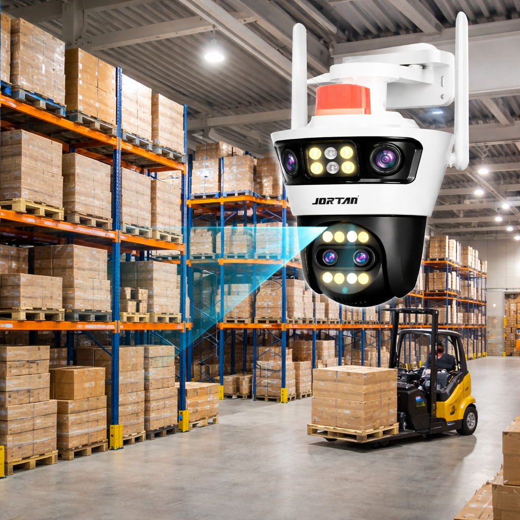 Camera supraveghere WiFi Jortan dubla 12MP PTZ — Control și Siguranță Zi de Zi