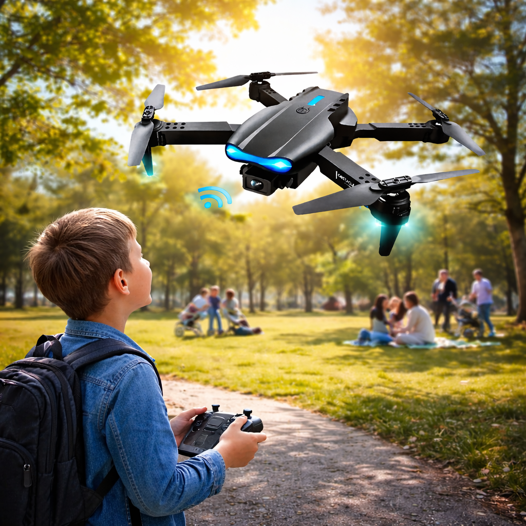 Drona E99 4K 4K Conectare WiFi Aplicatie telefon mobil — Util Pentru Familie și Copii