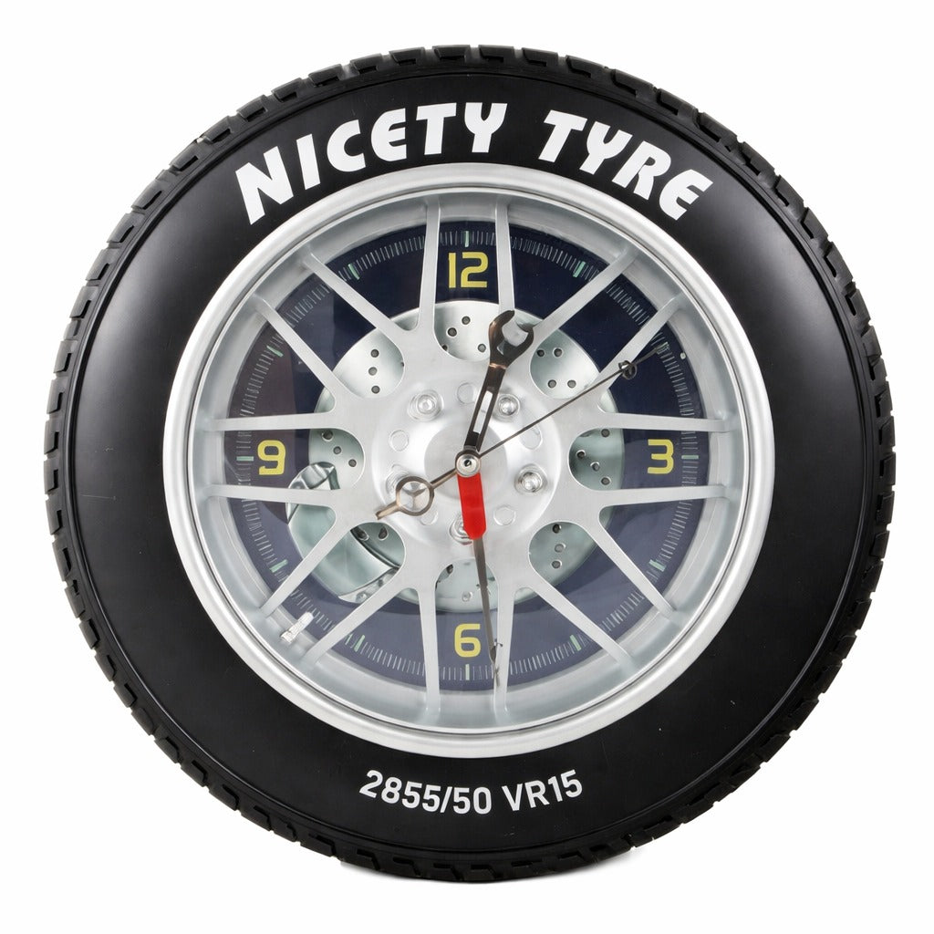 Ceas de perete Anvelopa Tyre 2855/50VR15 40 cm — Confort Practic Pentru Casa Ta