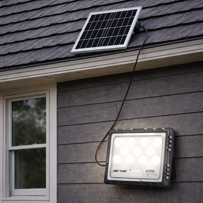 Proiector solar LED Jortan 600/800/1000W cu panou solar IP66 — Ambient Modern Pentru Acasă