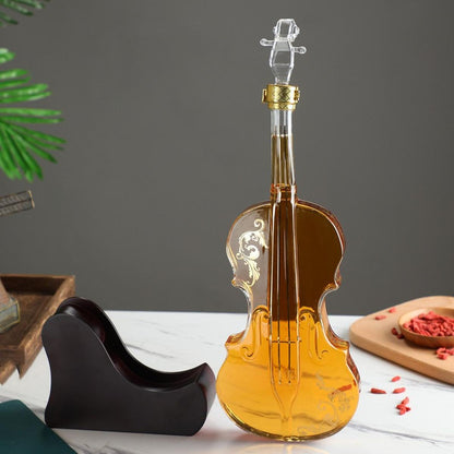 Set decantor in forma de vioara cu 2 pahare si — Mai Mult Confort Oriunde