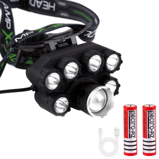 Lanterna De Cap, 7 Led XT6 CREE, Premium, 2 Acumulatori 3,7V, Negru, – EAZ-IL002 | EsentaCasei
