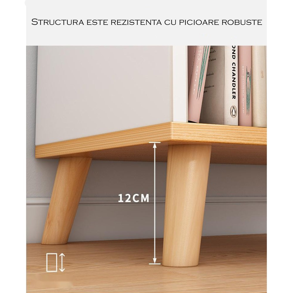Noptiera moderna cu 3 polite si un sertar — Confort Practic Pentru Casa Ta