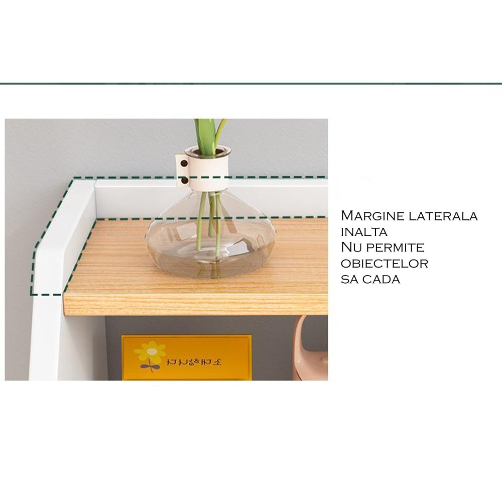 Noptiera moderna cu 3 polite si un sertar — Confort Practic Pentru Casa Ta