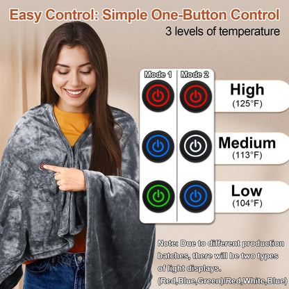 Patura electrica cu incalzire USB tip hoodie — Confort Personal Zi de Zi
