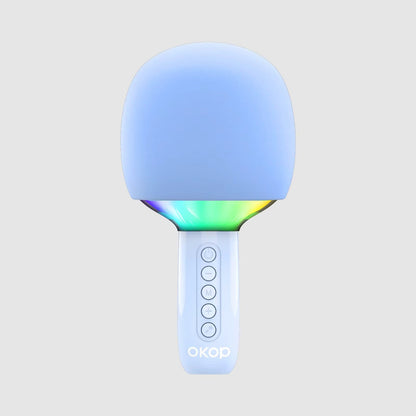 Microfon Karaoke Wireless cu Boxa si LED RGB OKOP KP-M110 — Utilitate Smart Zi de Zi