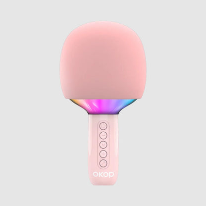 Microfon Karaoke Wireless cu Boxa si LED RGB OKOP KP-M110 — Utilitate Smart Zi de Zi