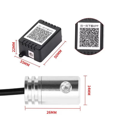 Kit Lumini ambientale LED RGB si aplicatie Bluetooth pentru control — Confort și Siguranță la Drum