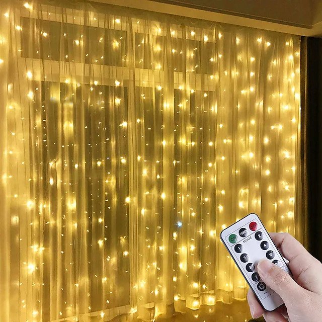 Instalatie tip perdea cu fir de cupru si telecomanda pentru — Ambient Modern Pentru Acasă