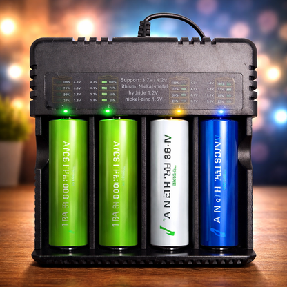 Incarcator baterii Li-ion HD-4882B 4 sloturi 4.2V 4000mA pentru 18650 — Utilitate Smart Zi de Zi