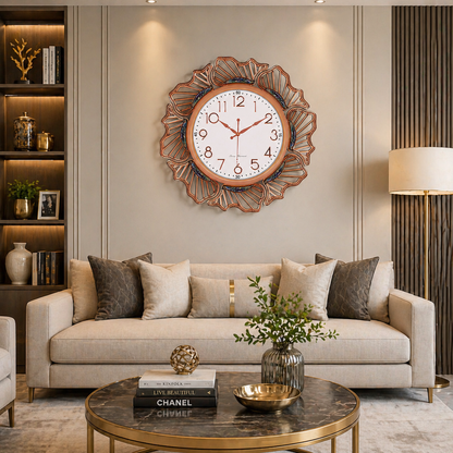 Ceas de perete modern decorativ 57 cm design elegant cu — Confort Practic Pentru Casa Ta