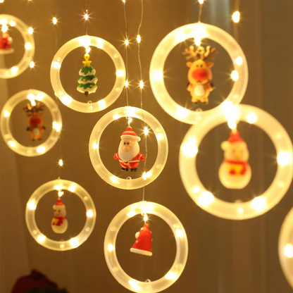 Instalatie LED tip Perdea cu diferite forme pentru Craciun 4m — Ambient Modern Pentru Acasă
