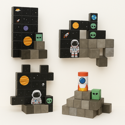 Blocuri magnetice de constructie 3D 2.5 cm — Util Pentru Familie și Copii