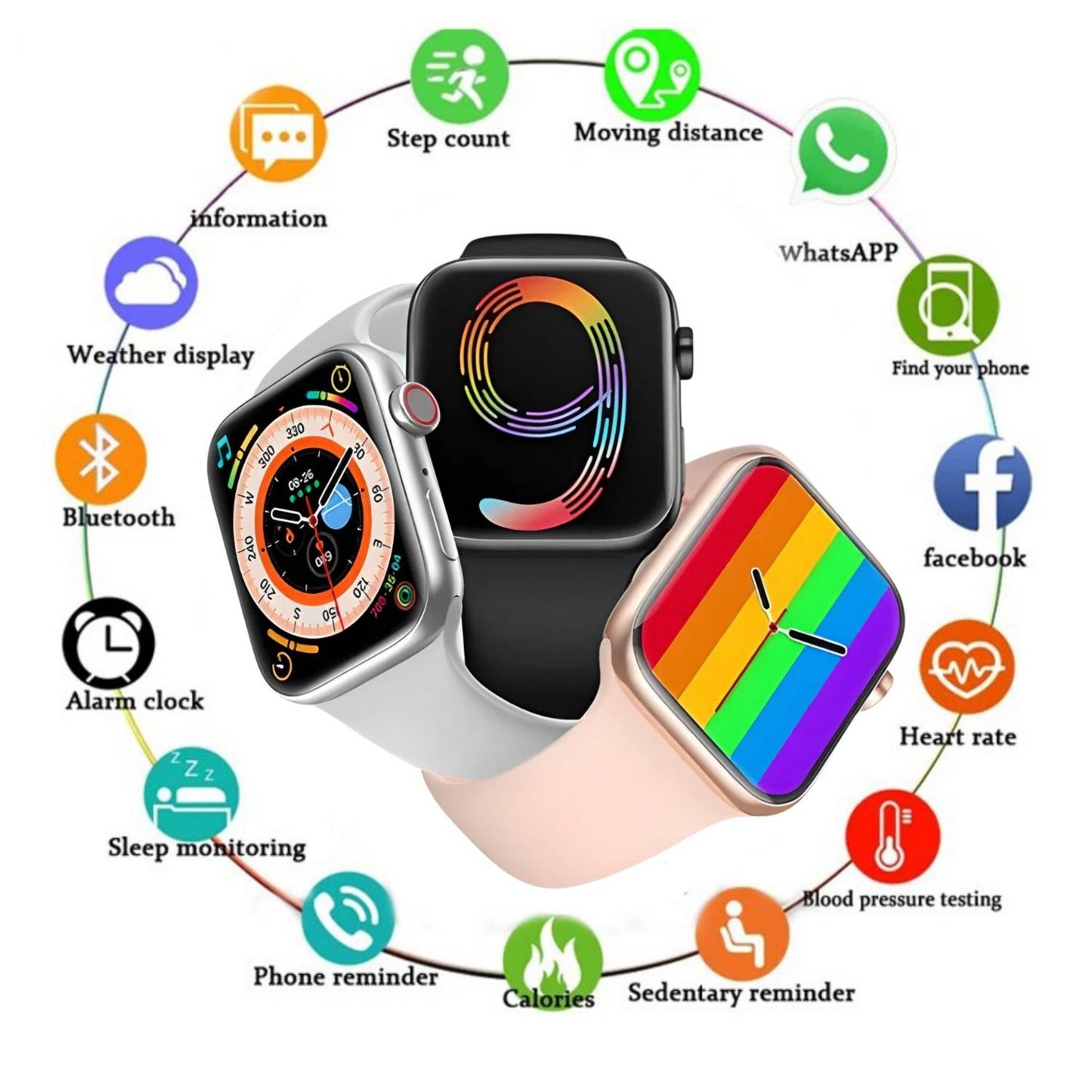 Ceas Smartwatch sport i9 Pro Max S Bluetooth display 2 — Confort Personal Zi de Zi