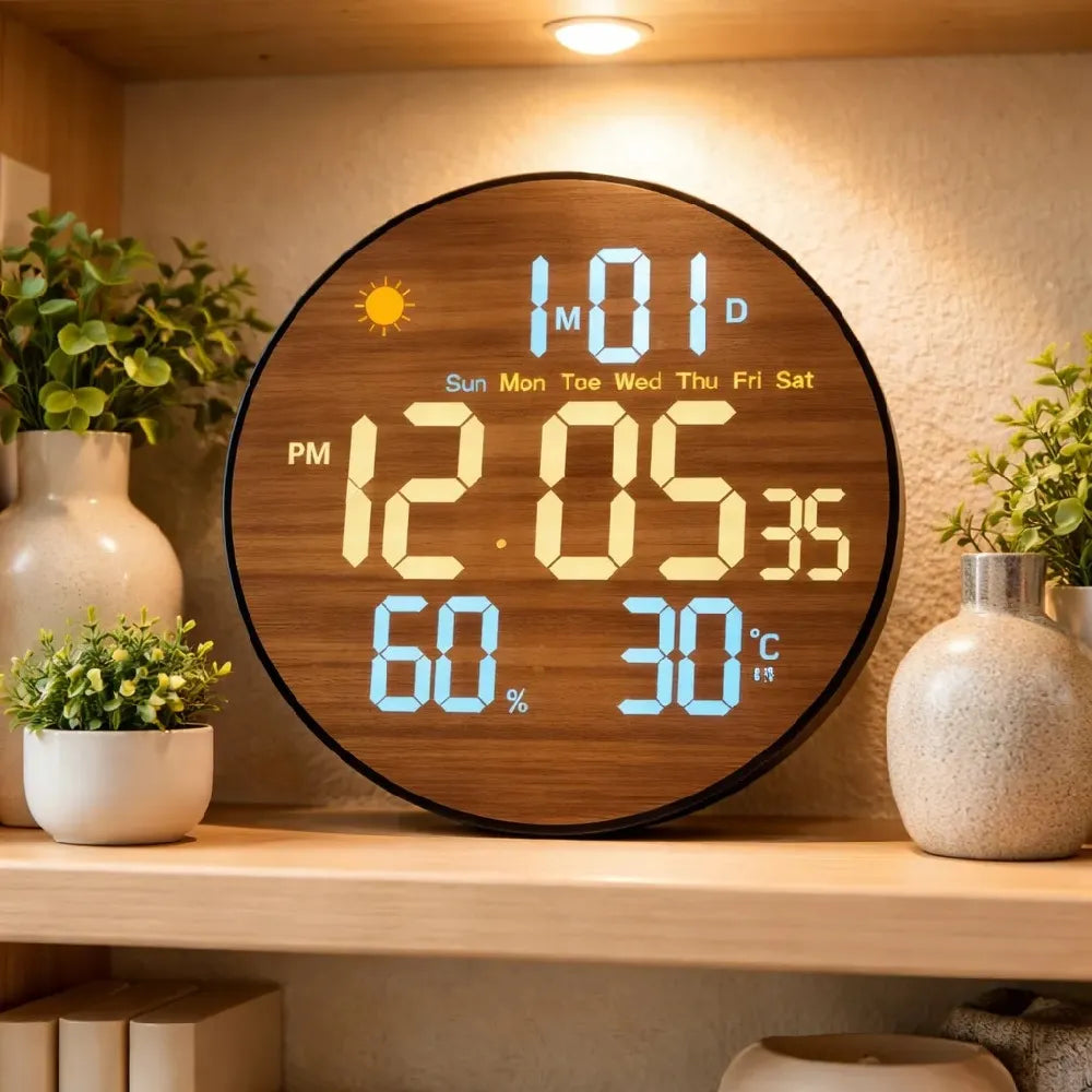 Ceas digital LED de perete 26 cm — Confort Practic Pentru Casa Ta