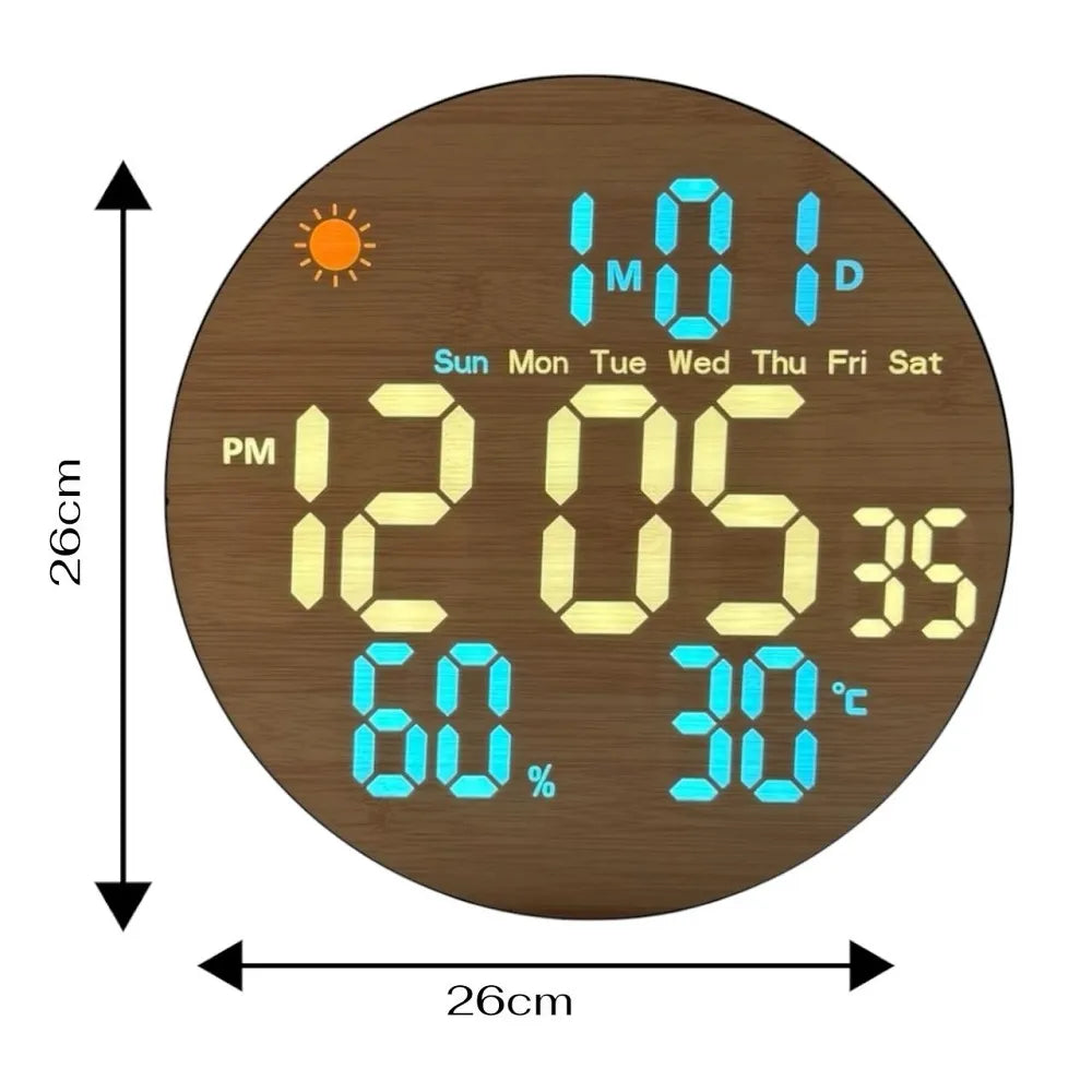 Ceas digital LED de perete 26 cm — Confort Practic Pentru Casa Ta