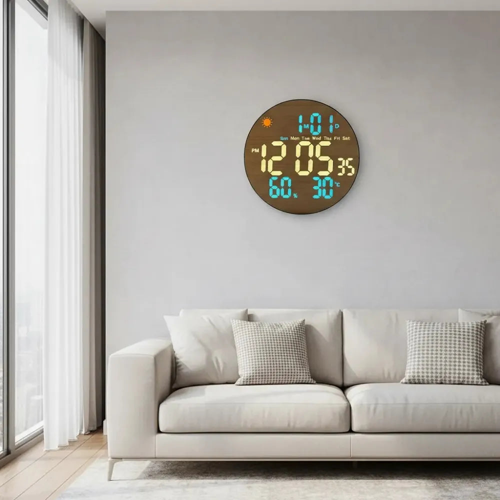 Ceas digital LED de perete 26 cm — Confort Practic Pentru Casa Ta