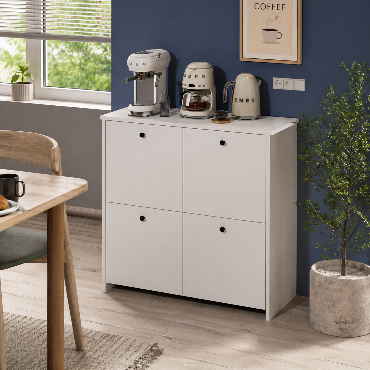 Dulap Tetra cu sertare si rafturi dressing multifunctional 80 x — Confort Practic Pentru Casa Ta