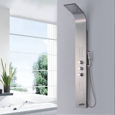 Panou dus hidromasaj inox auriu/argintiu 5 functii — Confort Practic Pentru Casa Ta