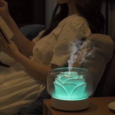 Umidificator pentru camera in forma de trandafir 400ml lumina de — Confort Practic Pentru Casa Ta