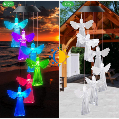 Ghirlanda solara decorativa ingerasi cu lumini LED multicolore si senzor — Ambient Modern Pentru
